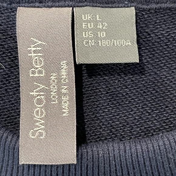 Sweaty Betty Sweatshirt. Size L. Excellent condition. Navy Blue - Picture 3 of 4